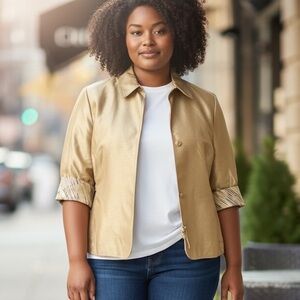 Cato Gold Blazer Jacket